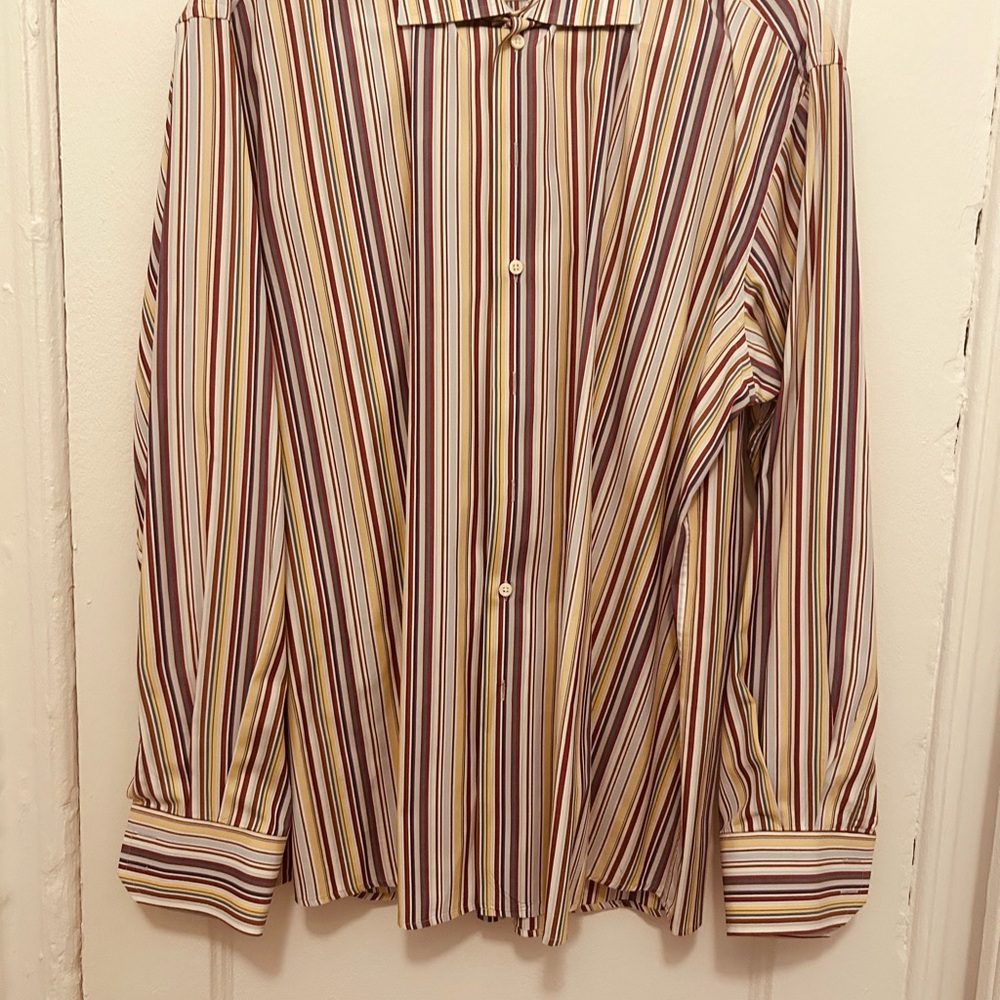 Men's Striped Button-Up Shirt